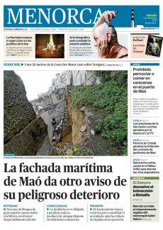 LA FACHADA MARÍTIMA DE MAÓ DA OTRO AVISO DE SU PELIGROSO DETERIORO